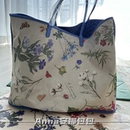 Goya Limited le jardin Garden Series iris Double-Sided Flower Bag hobo Bag hobo Canvas and Calfskin 