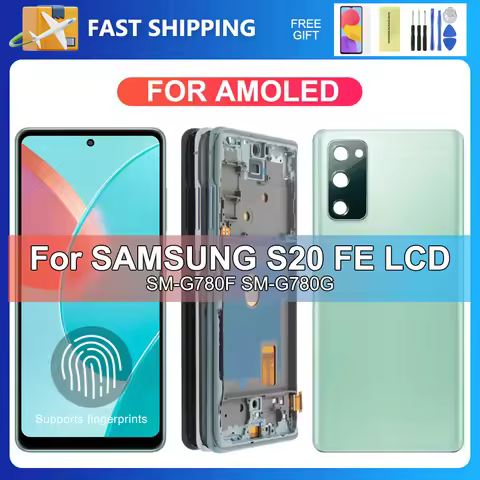 AMOLED For Samsung S20 FE G780 G780F G780F/DSM G780G For S20FE LCD Display Touch Screen Digitizer As