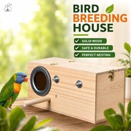 Parrot Nesting Box Wooden Breeding House Pine Bird Nest Egg Laying Budgie Cockatiel Cage