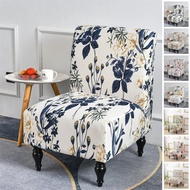 ☄Accent Chair Cover Stretch Spandex Short Back Seat Armless Seat Slipcover Elastic Sofa Cover Pr W♣