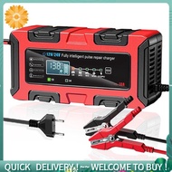 For Lead-Acid  GEL Battery Charger 10A 12V/24V Smart Car Battery Charger Maintainer Electric Motorcy