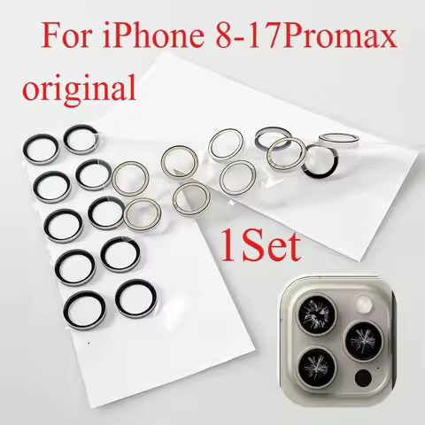 1Set Original Sapphire Back Camera Glass Lens With Sticker For iPhone 8 Plus X XS Max 11 Pro 12 13 M
