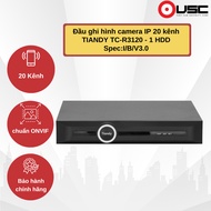 TIANDY TC-R3120 20-channel IP camera recorder - 1 HDD Spec:I/B/V3.0 | Genuine Tiandy recorder