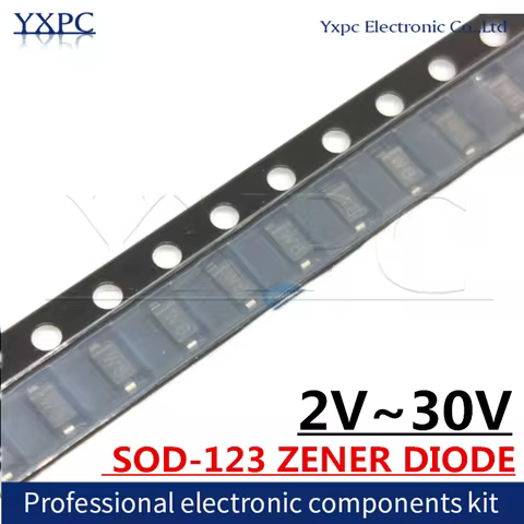 100pcs SOD-123 ZENER DIODE 2V~30V 2.4V 2.7V 3V0 3.3V 3V6 3V9 4V3 4V7 5V1 5V6 6V2 6V8 7V5 8V2 9V1 10V