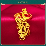 ASIX GOLD แหวนทองแท้ แหวนทอง ทอง 24K 999 ไม่ดำ ไม่ลอก สไตล์คลาสสิก รวย อินเทรนด์ ขนาดใหญ่