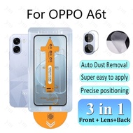 3 In 1 OPPO A6t HD One-click Tempered Glass Screen Protector For OPPO Reno 15 14 15F 14F A6t A6x Pro