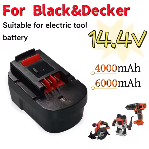 14.4V 4.0 6.0Ah NI-MH Replacement Battery for Black & Decker A1712 FS120B FSB12 HPB12 A12 A12-XJ A12