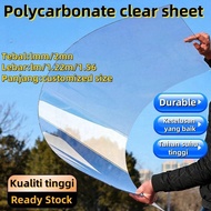 Atap cerah lutsinar rata 1mm polycarbonate/PC flat transparent roof/greenhousr/awning sheet/bumbung