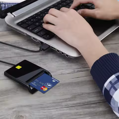 Universal USB Portable Smart Card Reader for Bank Card Card ID DNIE ATM IC SIM Card Reader Windows f