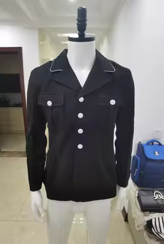 WWII WW2 GERMAN ARMY M32 BLACK WOOL TUNIC jacket Uniform Military