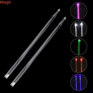 THEGIRL8B 2Pcs 5A Luminous Drum Stick, Acrylic Glow in The Dark Light Up Drum Sticks, Night Light Pe