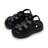 UTUNE Roman wanita sandal 5.5cm tebal Soled kasual bernafas bukan slip lembut EVA Flat Shoes