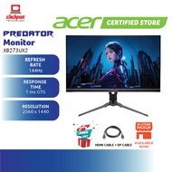 ACER Predator XB273U X2 Gaming Monitor 27″QHD-2K-AS-IPS/OC to 210hz/0.5ms/HDR400/DCI-P3-90%/AMD Free
