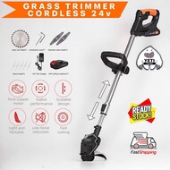 24V Cordless Grass Trimmer Lawn Mower Mesin Rumput Grass Cutter Lawn Mower Mesin Rumput Bateri