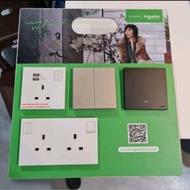 Schneider Avataron C switch & switch socket ( white, dark grey, wine gold )