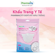 Khẩu trang y tế Pharmacity Soft-fit màu trắng (Gói 5 cái)