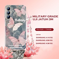 Butterfly Lanyard Pink Premium Case hp Infinix 0 hot 60pro plus i Smart 10 Plus note 50 pro Hot 50I 