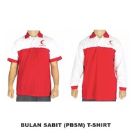 TSHIRT PBSM TSHIRT PERSATUAN BULAN SABIT MERAH TSHIRT PBSM LELAKI PEREMPUAN TSHIRT PBSM LENGAN PANJA