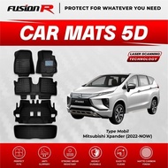 Fusion R 5D Car Carpet Xpander Ultimate Premium Car Floor Carpet Carbon