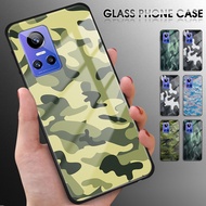 For Realme GT Neo3 Neo2 Neo 3T Master Camouflage Soft Edge Silicone Case Shockproof Tempered Glass Back Cover Phone Casing