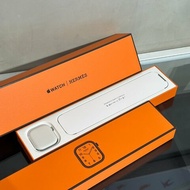 HERMES Apple Watch 11 - 46 鈦金屬+黑白編織錶帶