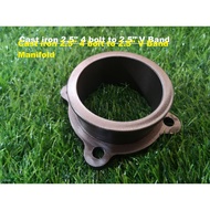 TURBO GT30 GT35 T3 T4 EXHAUST 4 BOLT TO V-BAND ADAPTER 2.5" 3"