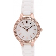 DKNY White Ceramic Rose Gold Tone Stainless Steel Watch NY2251 💯% Authentic‼️