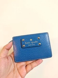 美國【Kate Spade ♠️】寶藍色皮革卡夾/證件夾