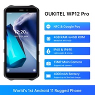 OUKITEL WP12 Pro 4GB+64GB Android 11 Rugged Cellphone Helio A20 Quad Core 4000mAh 13MP Camera IP68 IP69K NFC Mobile Phone