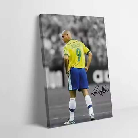 Ronaldo Nazario Poster Customizable Printed Canvas Painting for Pictures Wall Art Aesthetic Decorati