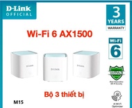 Bộ Phát Wifi 6 Mesh - D-Link M15 (bộ 3 thiết bị)-Router Wi-fi Mesh chuẩn Wi-fi 6 AX1500 D-Link Eagle