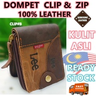 beg lelaki 2.CLIP &amp; ZIP ORIGINAL COW LEATHER MEN'S WALLET/DOMPET KULIT LEMBU LELAKI ZIP &amp; KLIP/READY STOCK IN MALAYSIA/N