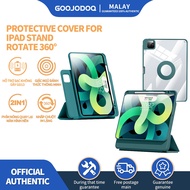 GOOJODOQ Sarung Kulit Dinaik Taraf untuk iPad 9th Gen 8 10.2 Air 4/5 Pro 11 Boleh Tanggal Magnet den