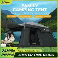 Khemah Unta Camel Tent 2 Rooms Large Tent 5/8/12 Person Waterproof Beser Khemah Camping Portable Fam