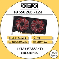 USED XFX RX 550 2GB Graphics Cards GPU AMD Radeon RX550 2G Video Desktop PC Computer Game Videocards
