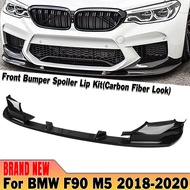 Car Front Bumper Spoiler Lip Lower Guard Plate Splitter Auto Accessories For BMW F90 M5 Competition 