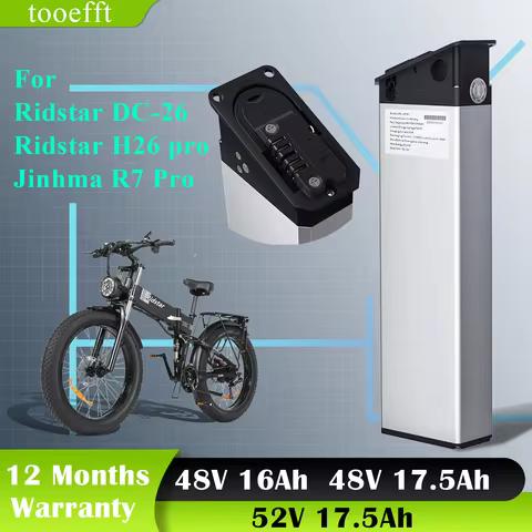 For Ridstar DC-26 Ridstar H26 pro Ebike Battery 48V 13Ah 16Ah 17Ah 17.5Ah Battery for Ridstar Winter