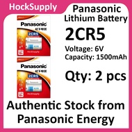 [2pcs] Panasonic 2CR5 Battery Lithium Camera 6V (2CR-5CH/1B)[Authentic]
