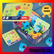 Cube Kids Emoji Funny Expressions Board Game Colorful Puzzle Building Blocks