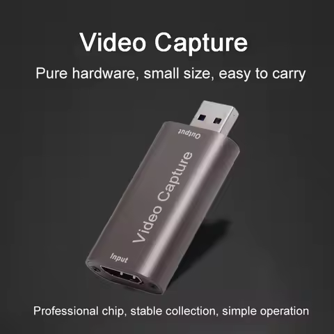 Audio Video Capture Card 60fps, 4K HDMI-compatible USB 3.0 2.0 Reliable Video Converter For Game Str