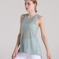 See-through Tail Hem Tie-able Back Beauty Breathable Quick Dry T-Shirt