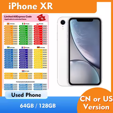 Apple iphone XR 4g 64GB 128GB 256GB ROM Smartphoen IOS 6.1inch 1792×828 Display Resolution 12MP Came