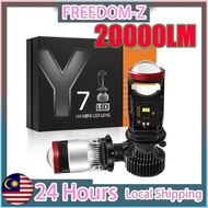 Y7D/Y6D 2PCS Car LED Car Headlight LED Mini Projector H4 LED Headlight Bulb Projector Lampu Kereta L
