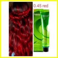 Bremod hair color (8.45 burgundy red with oxidizing).