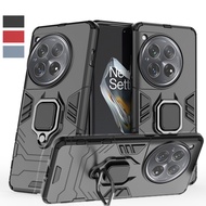 For OnePlus 12 12R 11 11R Magnetic Phone Case Cover with Ring Stand Phone Bracket Back Shell