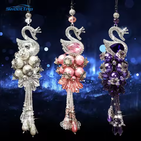 Diamonds Auto Pendant Rearview Mirror Decoration Woman Tessellation Element Pendant Female Crystal S