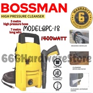 Bossman Water Jet Model -BPC-18 High Pressure Cleaner, 115 BAR MAX 1400 WATT