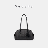 Nucelle Bowling Bag 2026 New Single Shoulder Commuter Boston Bag Phylloxera Underarm Bag Zipper Clos