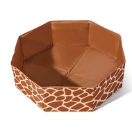 1pc Children Home Folding 8-sides Brown Ball Pit Pool Toy（no Balls）with Carry Bag For Kids Play