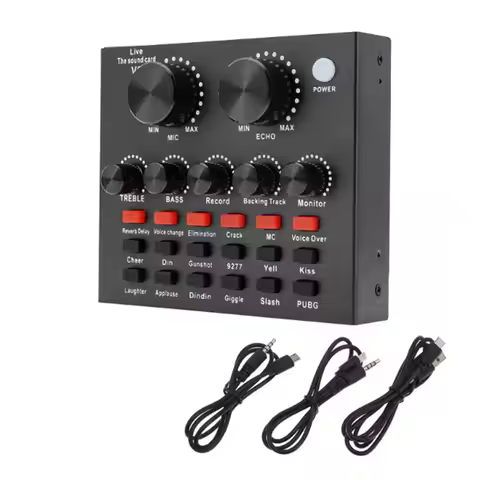 LC-V8 Sound Card Voice Change Live Streaming Singing Karaoke Headset Live External Sound Card Record